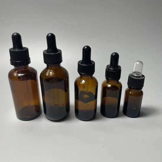 Flacone contagocce per siero in vetro da 20 ml 30 ml per capelli trasparenti, corpo, barba, olio per il viso, confezione per la cura della pelle con contagocce