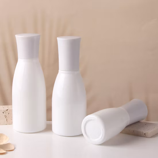 Bottiglie per pompa per lozione in vetro opale bianco latte cosmetico da 40 ml 100 ml 120 ml 150 ml di nuovo design
